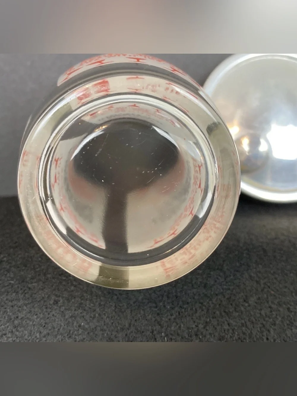 Vintage Glass Mid Century Martini Cocktail Lidded Shaker with Drink Recipes